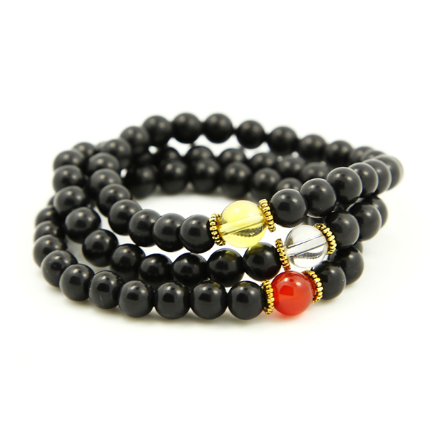 泗濱砭石三色三排手鏈,砭石手鏈圖3