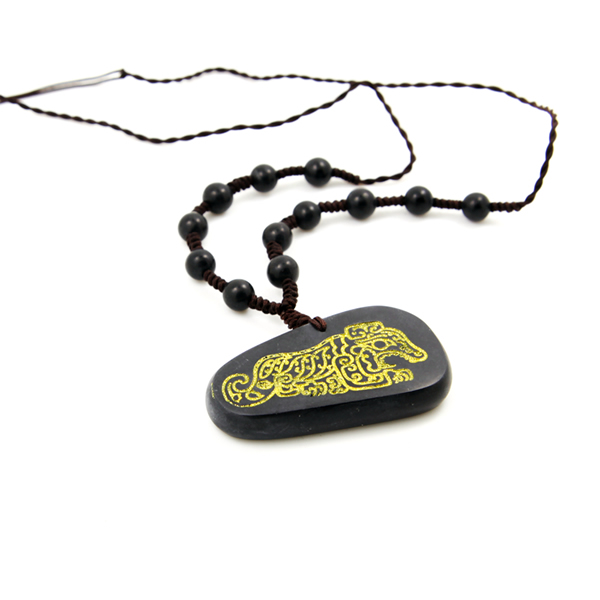 砭石金虎吉磬掛墜,砭石掛墜圖1