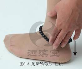 足踝部滾法、壓法