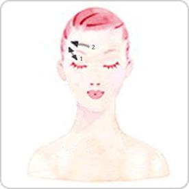 眼部刮痧美容的手法2
